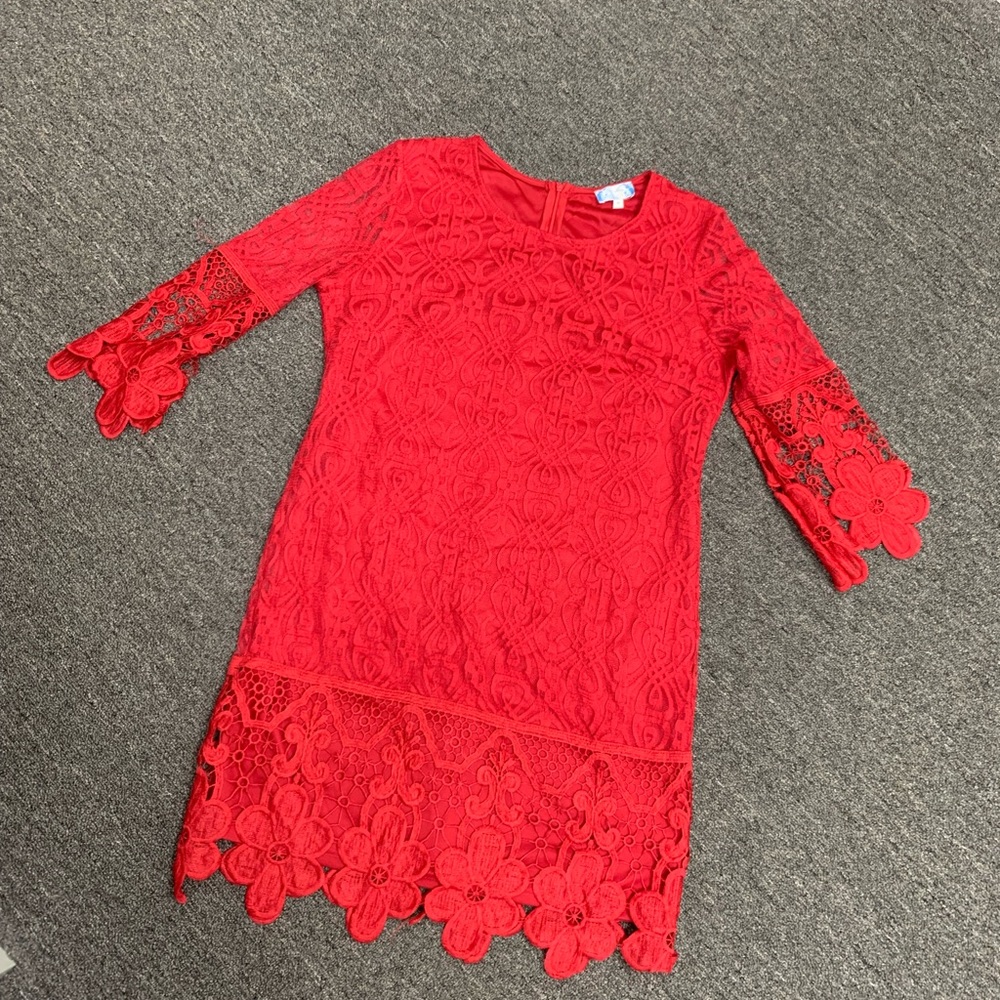 J Gee Red Lace Dress